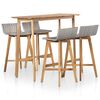 vidaXL Set mobilier de exterior, 5 piese, lemn masiv de acacia