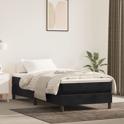 vidaXL Cadru de pat, negru, 100 x 200 cm, catifea