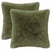 vidaXL Pernă cu pernă HEERLEN 2 buc. Verde Fleece PV