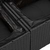 vidaXL Set de canapele pentru grădină 9 pcs Negru Rattan poli