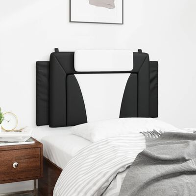 vidaXL Pernă pentru tăblie pat, negru și alb, 100cm, piele artificială