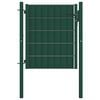 vidaXL Poartă de gard din PVC și oțel, verde, 100x81 cm