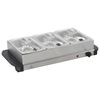 vidaXL &Icirc;ncălzitor de servire bufet, 200 W, 3 X 1,5 L, oțel inoxidabil