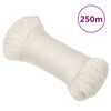 vidaXL Fr&acirc;nghie de lucru, Alb, 8 mm, 250 m, polipropilenă