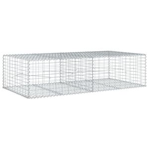 vidaXL Coș gabion cu capac, 200x100x50 cm, fier galvanizat