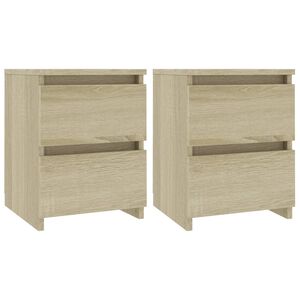 vidaXL Noptiere, 2 buc., stejar sonoma, 30x30x40 cm, lemn prelucrat
