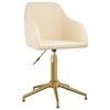 vidaXL Scaune de masă pivotante, 4 buc., crem, catifea
