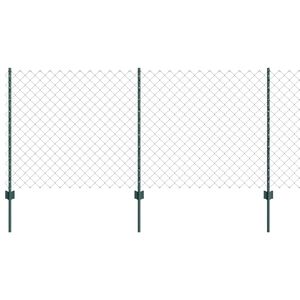 vidaXL Gard de sarma cu stalp 10 x 1 m Oțel cu strat de PVC Verde