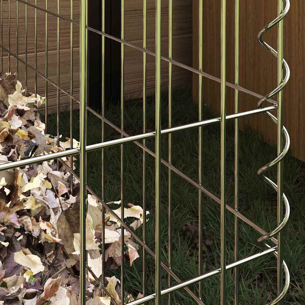 vidaXL Compostor Gri Oțel