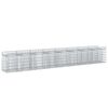 vidaXL Pat ridicat din gabion 2 buc. 400 x 50 x 60 cm Oțel Galvanizat