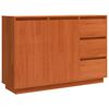 vidaXL Bufet Stejar &icirc;nchis 111 x 34 x 75 cm Lemn de pin masiv