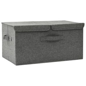 vidaXL Cutie de depozitare, antracit, 50x30x25 cm, material textil