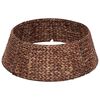 vidaXL Guler pentru Pomul de Crăciun Rotund Maro &Oslash; 75 x 25 cm