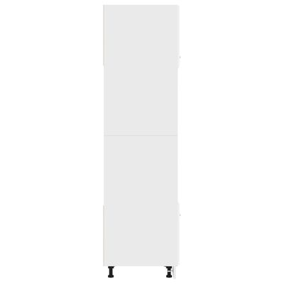 vidaXL Dulap cuptor microunde, alb, 60 x 57 x 207 cm, PAL