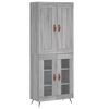 vidaXL Dulap &icirc;nalt, gri sonoma, 69,5x34x180 cm, lemn compozit