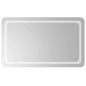 vidaXL Oglindă de baie cu LED cu oglindă Transparent 100 x 60 cm