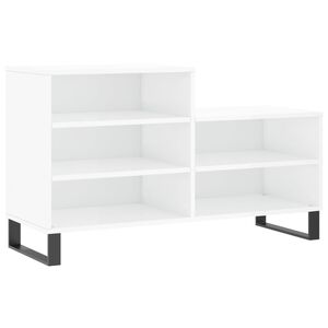vidaXL Pantofar, alb extralucios, 102x36x60 cm, lemn compozit