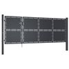 vidaXL Poartă de grădină din oțel 350x125 cm antracit
