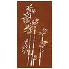 vidaXL Decorație perete de grădină 105x55 cm design bambus oțel Corten
