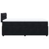 vidaXL Pat box spring cu saltea, negru, 100x200 cm, catifea