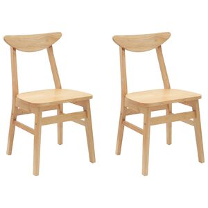 vidaXL Scaune de dining 2 pcs natural 42 x 47.5 x 81 cm