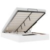 vidaXL Cadru de pat otoman fără saltea Alb 140x190cm piele artificială