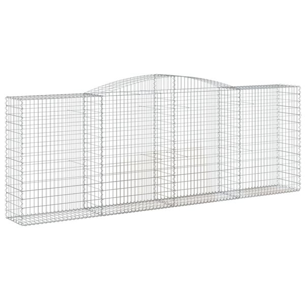 vidaXL Coșuri gabion arcuite 10 buc, 400x50x140/160cm, fier galvanizat