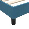 vidaXL Pat box spring cu saltea, albastru &icirc;nchis, 180x220 cm, catifea