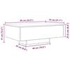 vidaXL Masă de cafea Stejar Artizanal 85 x 55 x 31 cm Lemn compozit