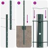 vidaXL Gard cu St&acirc;lp Verde 1,4 x 10 m Oțel și PVC