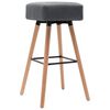 vidaXL Scaun de bar, gri deschis, material textil