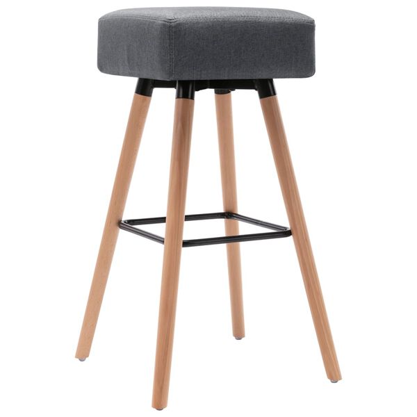vidaXL Scaun de bar, gri deschis, material textil