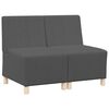 vidaXL Unitate Sofa Modulară Fără Brațe 2 buc. Gri &icirc;nchis