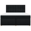 vidaXL Pat box spring cu saltea, negru, 180x200 cm, catifea