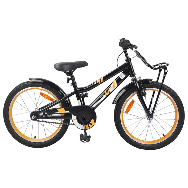 vidaXL Bicicletă pentru Copii 18 Inci pentru 5-7 ani Portocaliu Negru