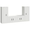 vidaXL Set dulap TV, 4 piese, alb, lemn prelucrat
