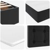 vidaXL Pat cu storage cu saltea Negru 180 x 200 cm Piele artificială