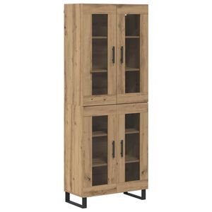 vidaXL Bufet 2 pcs Stejar Artizanal 69,5 x 34 x 180 cm Lemn compozit