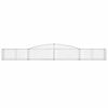 vidaXL Coșuri gabion arcuite 9 buc, 400x50x40/60 cm, fier galvanizat