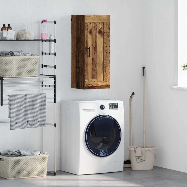 vidaXL Dulap montat pe perete Lemn Vechi 34,5 x 34 x 90 cm