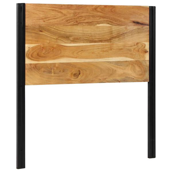 vidaXL Tăblie de pat 100 cm din lemn masiv de salcâm și fier