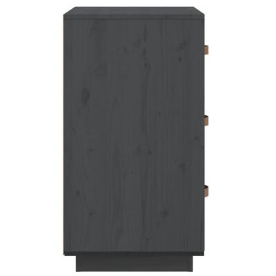 vidaXL Noptiere, 2 buc., gri, 40x40x75 cm, lemn masiv de pin