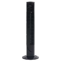 vidaXL Ventilator turn cu telecomandă și temporizator negru Φ24x80 cm