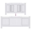 vidaXL Capac pentru radiator 2 pcs Alb 205 x 20,5 x 81,5cm