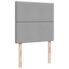 vidaXL Pat box spring cu saltea, gri deschis, 90x190 cm, textil