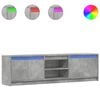 vidaXL Dulap TV cu LED, gri beton, 180x34x50 cm, lemn prelucrat