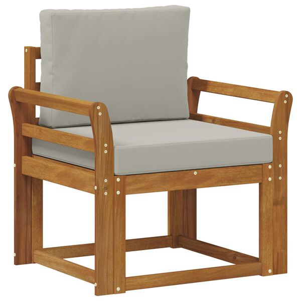 vidaXL Canapea de exterior Lemn de acacia solid și poliester