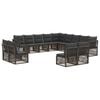 vidaXL Set de canapele pentru grădină 13 pcs Gri poliratan
