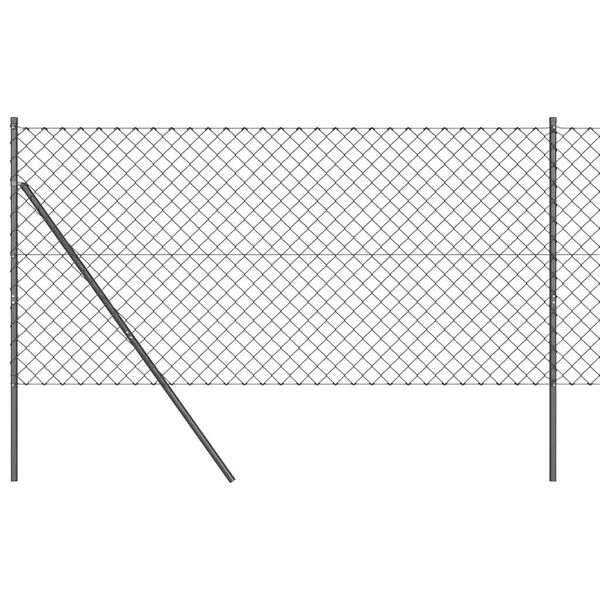 vidaXL St&acirc;lp de gard. Gri 25 x 1 m (plasă 60 x 60 mm) Oțel