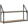 vidaXL Raft de perete Montare pe perete Stejar artizanal metal PB